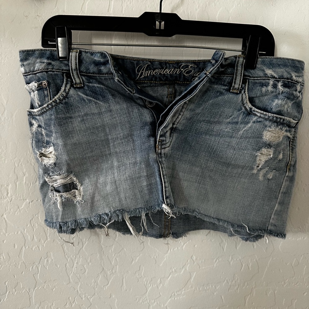 Denim mini skirt